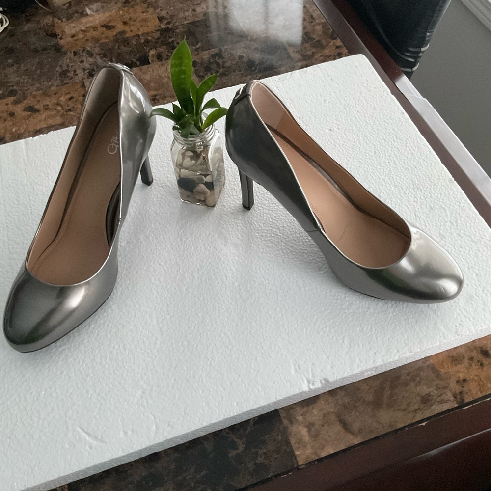 Cato Shiny Silver Pumps 10w